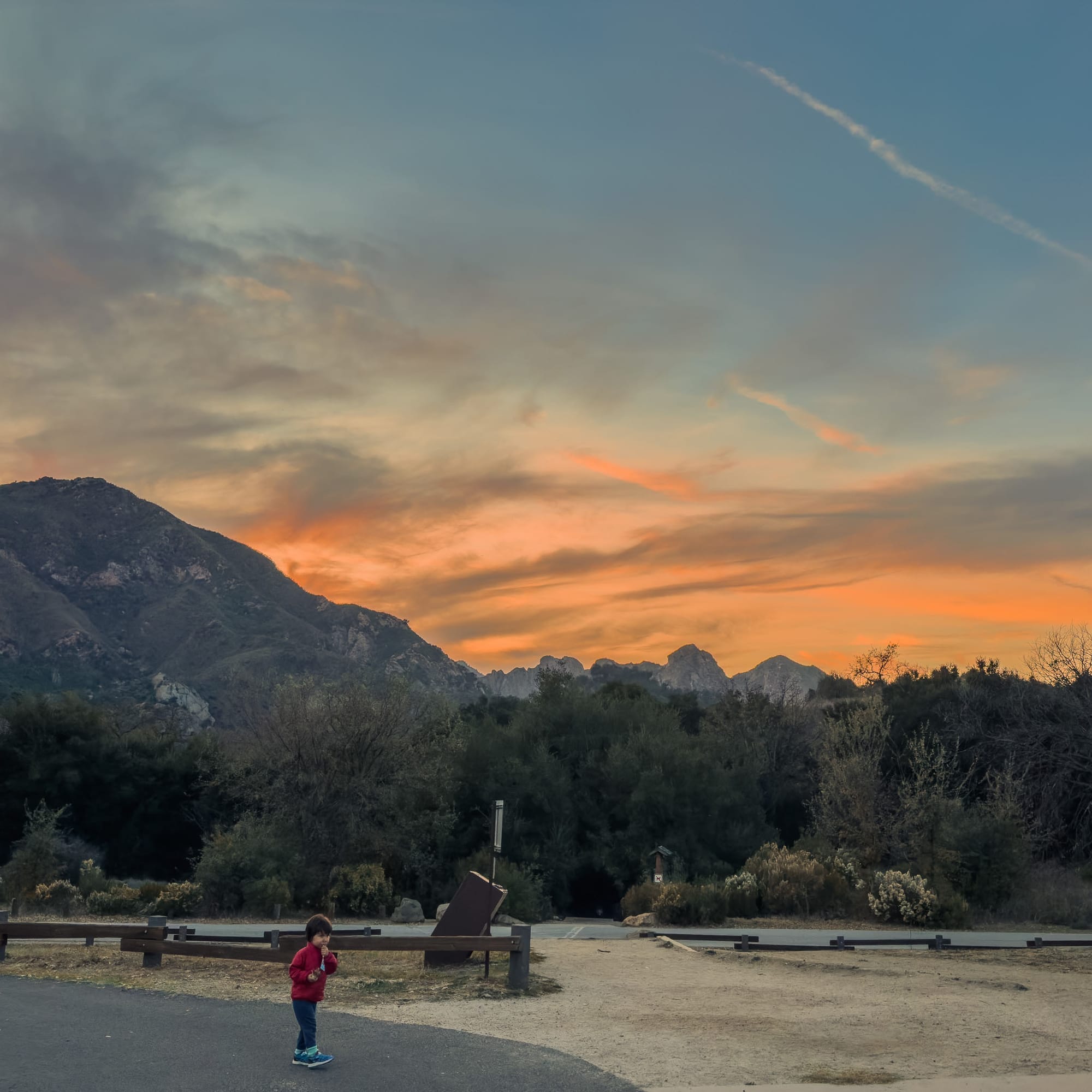 sundown at Malibu Creek